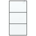 Inloopdouchewand 100x195 cm mat ESG-glas zwart