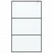 Inloopdouchewand 115x195 cm mat ESG-glas zwart