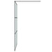 Inloopdouchewand 140x195 cm mat ESG-glas zwart