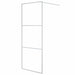 Inloopdouchewand 80x195 cm transparant ESG-glas zilverkleurig