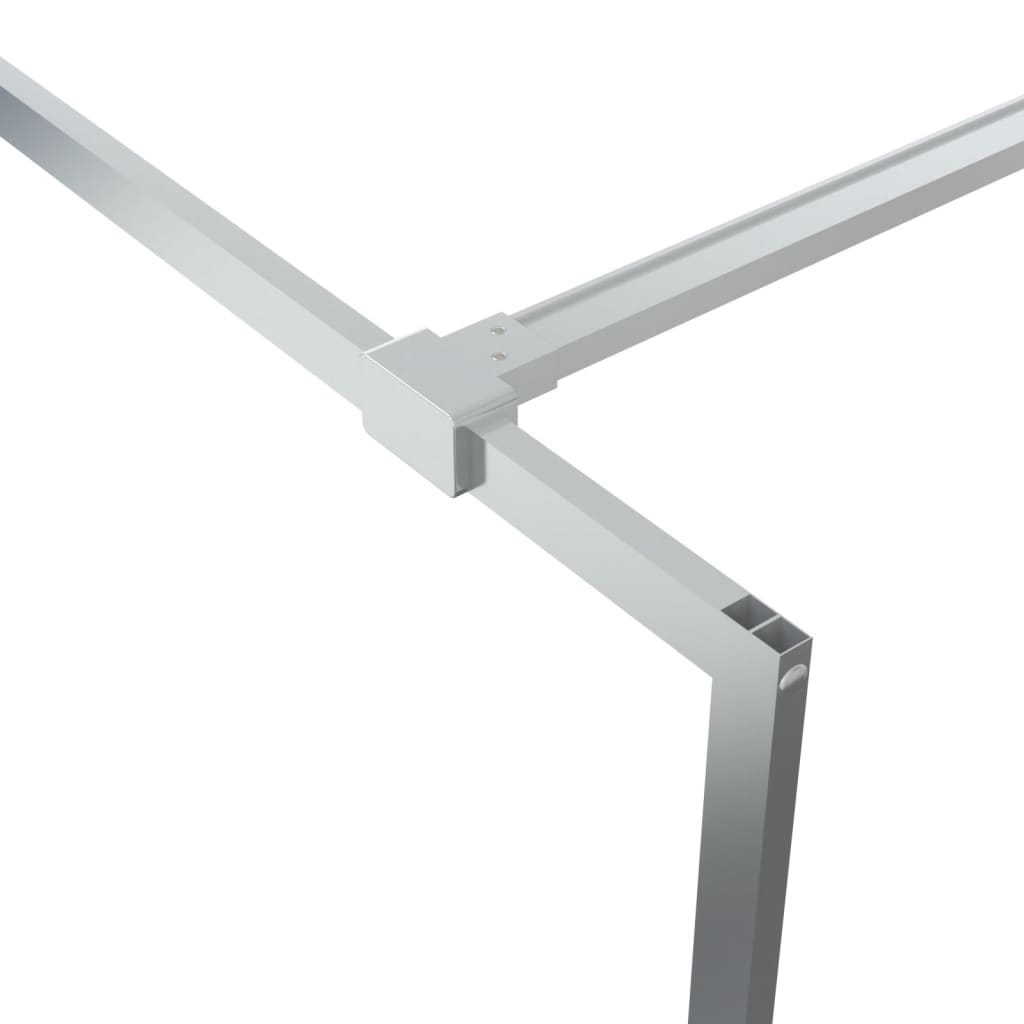 Inloopdouchewand 80x195 cm transparant ESG-glas zilverkleurig