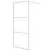 Inloopdouchewand 90x195 cm transparant ESG-glas zilverkleurig