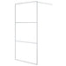 Inloopdouchewand 100x195 cm transparant ESG-glas zilverkleurig