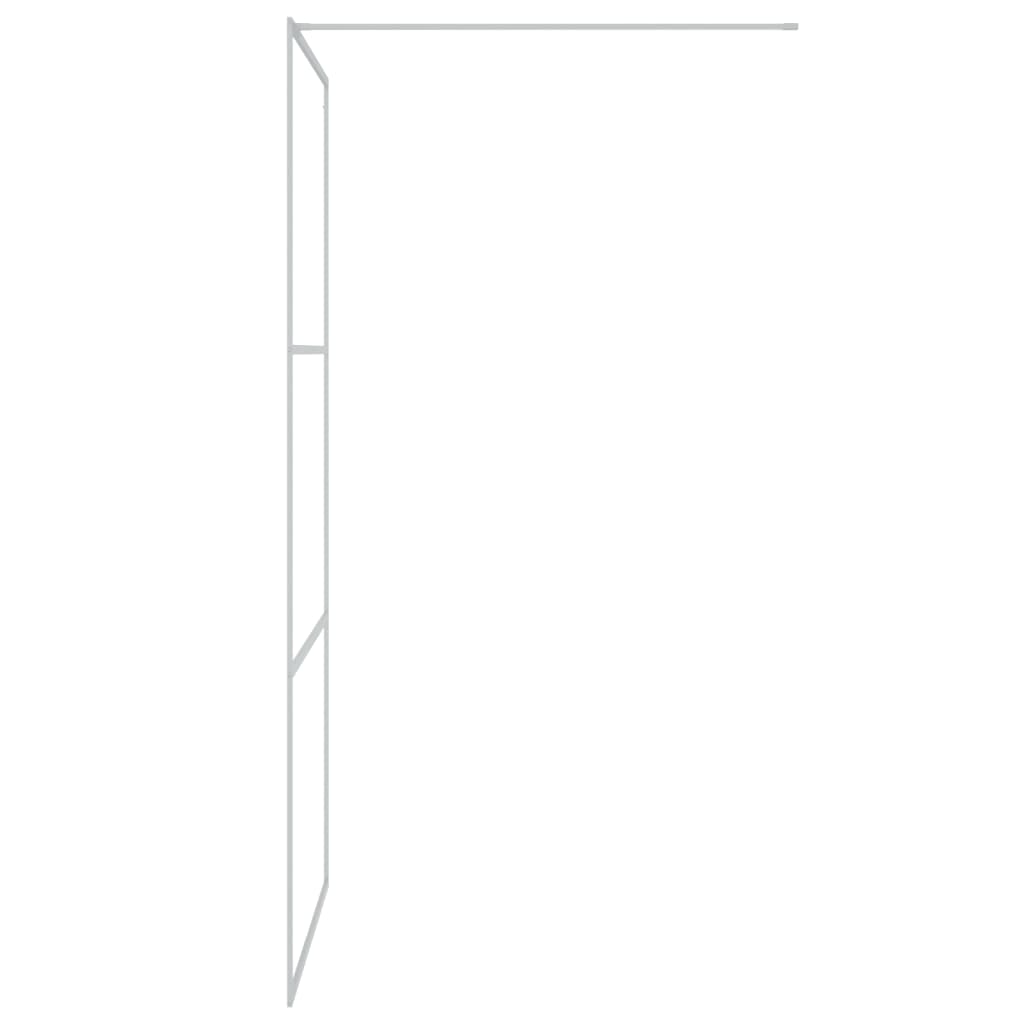 Inloopdouchewand 100x195 cm transparant ESG-glas zilverkleurig