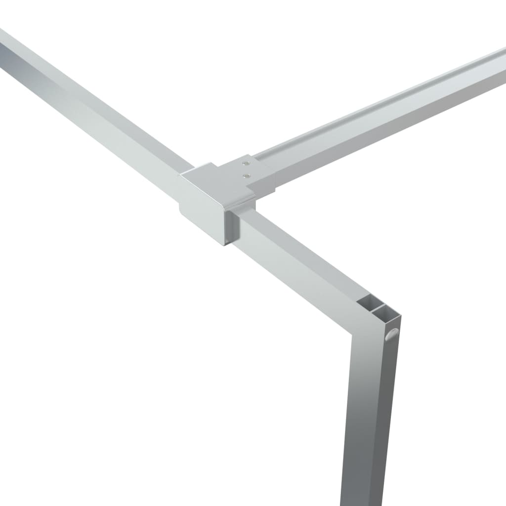 Inloopdouchewand 100x195 cm transparant ESG-glas zilverkleurig