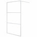 Inloopdouchewand 115x195 cm transparant ESG-glas zilverkleurig