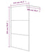 Inloopdouchewand 115x195 cm transparant ESG-glas zilverkleurig