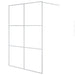 Inloopdouchewand 140x195 cm transparant ESG-glas zilverkleurig