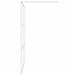 Inloopdouchewand 140x195 cm transparant ESG-glas zilverkleurig