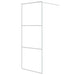 Inloopdouchewand 80x195 cm transparant ESG-glas wit