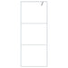 Inloopdouchewand 80x195 cm transparant ESG-glas wit