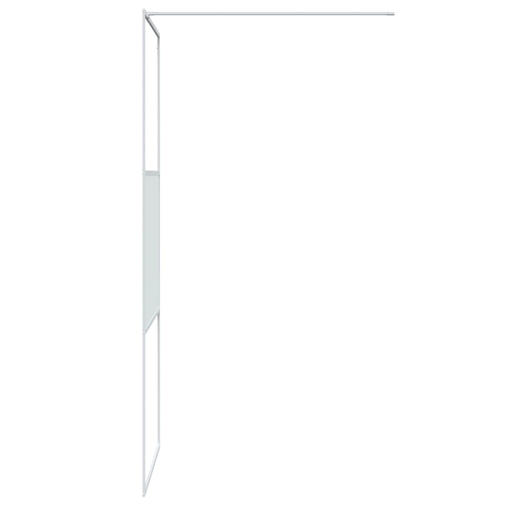 Inloopdouchewand 80x195 cm transparant ESG-glas wit