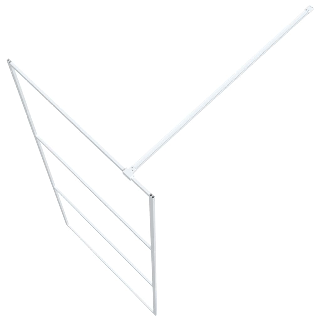 Inloopdouchewand 80x195 cm transparant ESG-glas wit