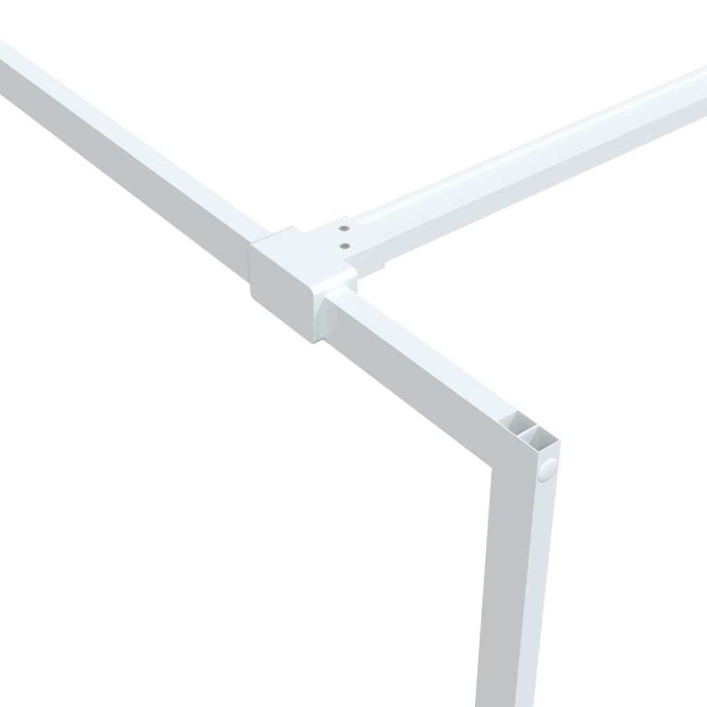 Inloopdouchewand 80x195 cm transparant ESG-glas wit