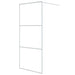 Inloopdouchewand 90x195 cm transparant ESG-glas wit