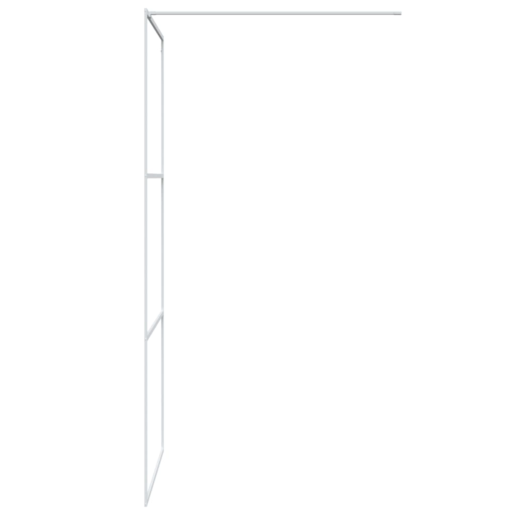 Inloopdouchewand 90x195 cm transparant ESG-glas wit