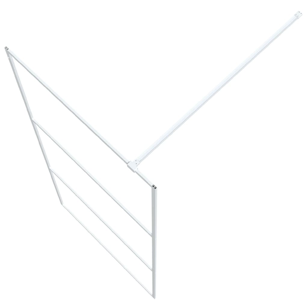 Inloopdouchewand 90x195 cm transparant ESG-glas wit
