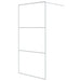 Inloopdouchewand 100x195 cm transparant ESG-glas wit