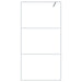 Inloopdouchewand 100x195 cm transparant ESG-glas wit