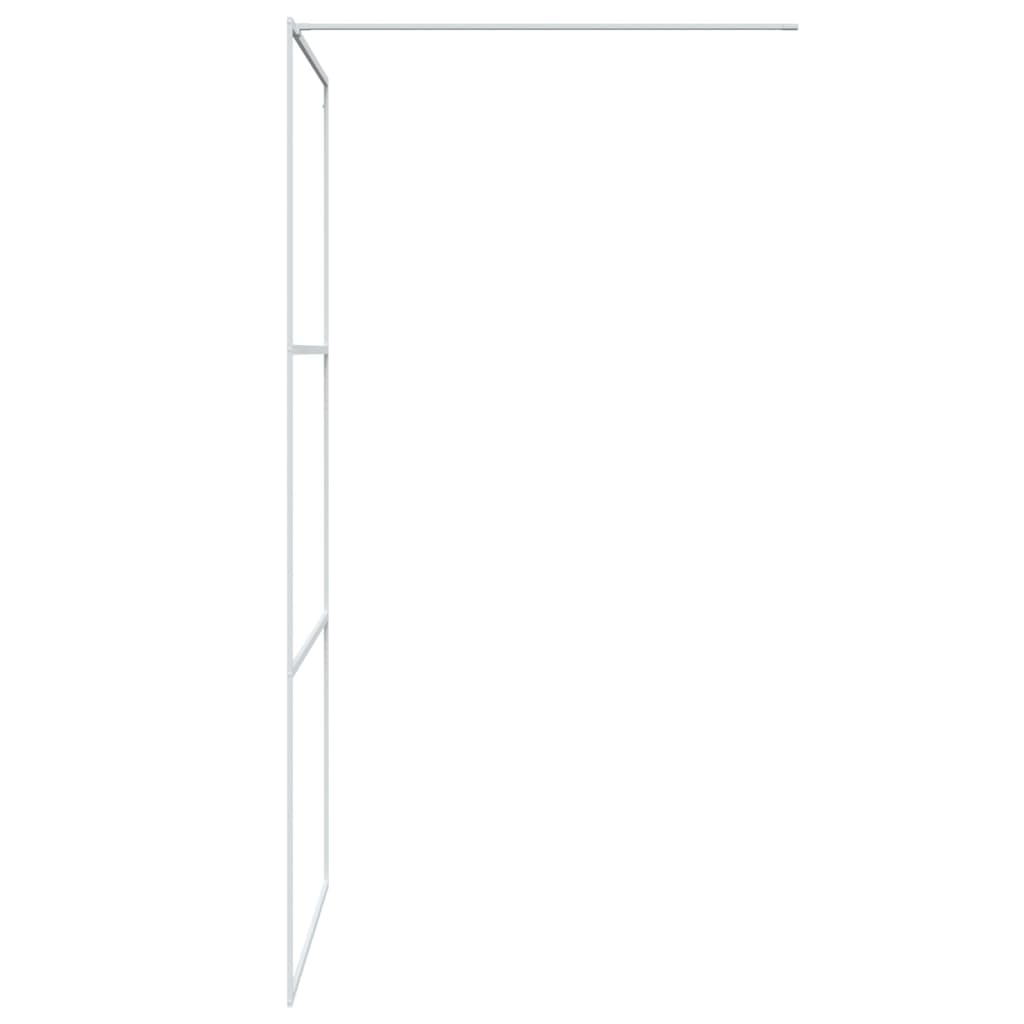 Inloopdouchewand 100x195 cm transparant ESG-glas wit