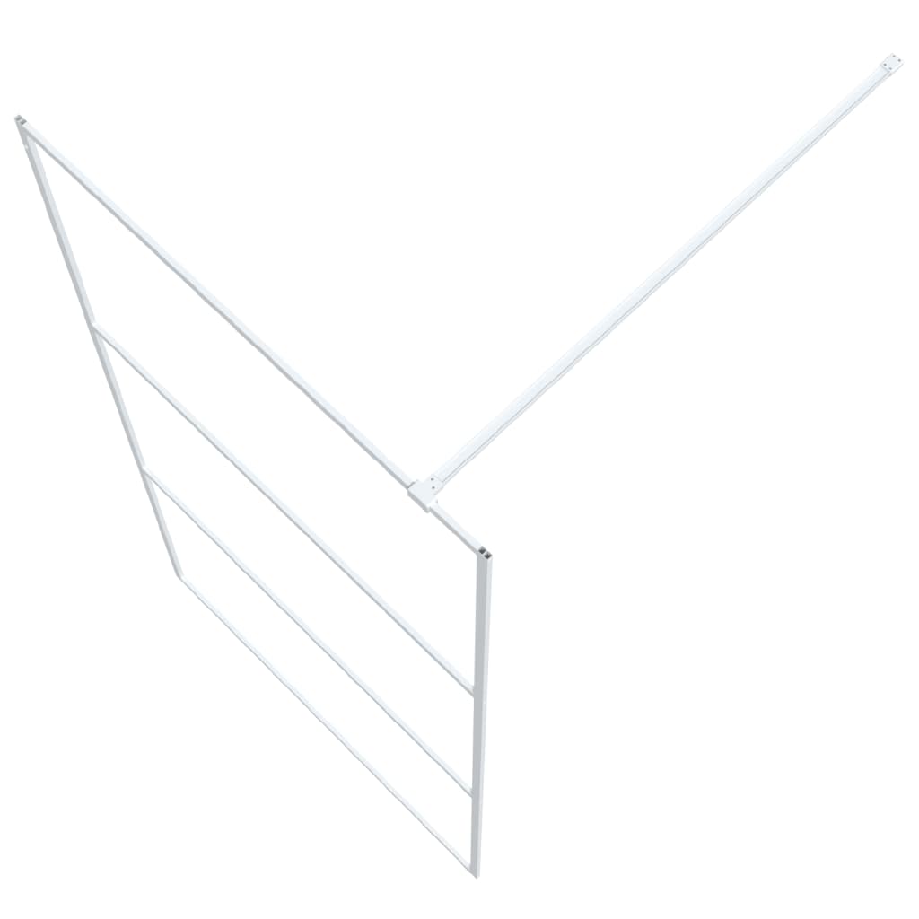 Inloopdouchewand 100x195 cm transparant ESG-glas wit