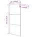 Inloopdouchewand 100x195 cm transparant ESG-glas wit