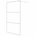 Inloopdouchewand 115x195 cm transparant ESG-glas wit