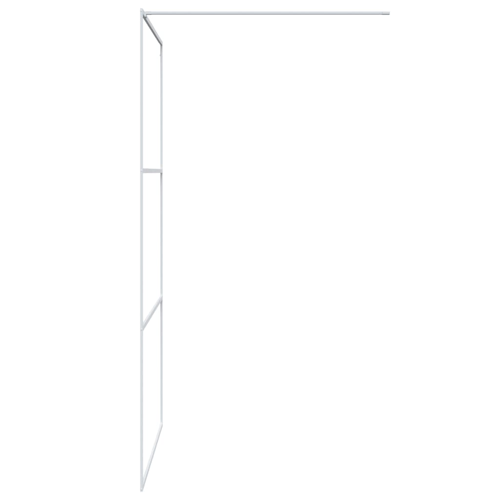 Inloopdouchewand 115x195 cm transparant ESG-glas wit