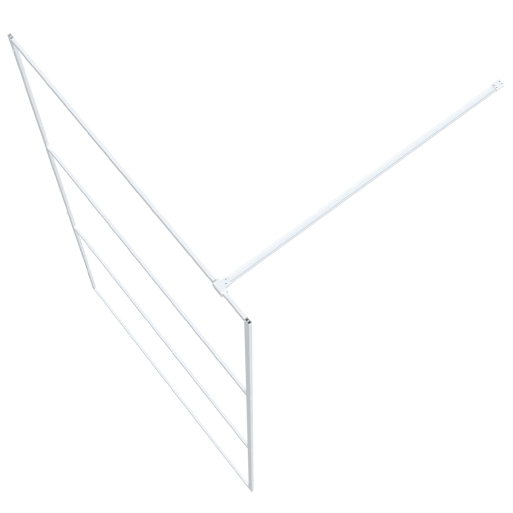 Inloopdouchewand 115x195 cm transparant ESG-glas wit
