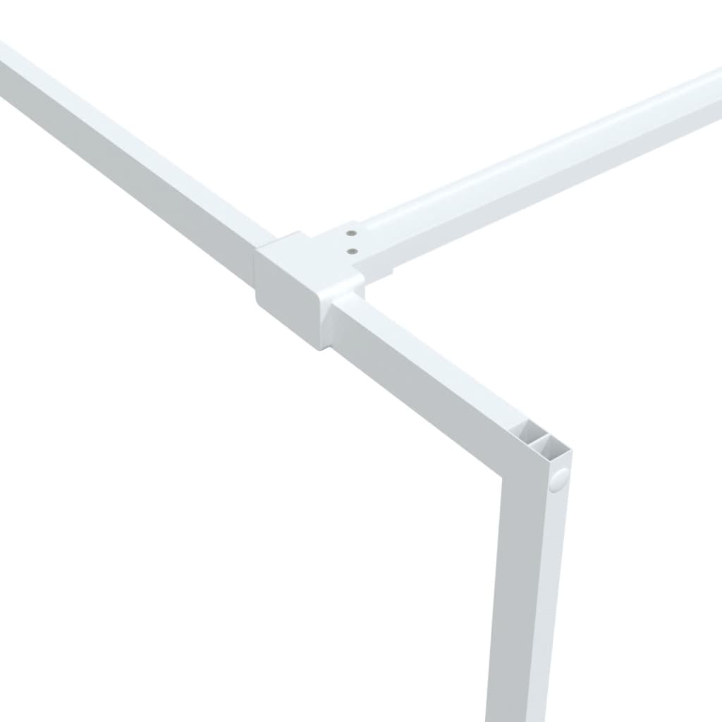 Inloopdouchewand 115x195 cm transparant ESG-glas wit