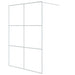 Inloopdouchewand 140x195 cm transparant ESG-glas wit