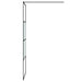 Inloopdouchewand 80x195 cm halfmat ESG-glas zwart