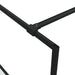 Inloopdouchewand 80x195 cm halfmat ESG-glas zwart