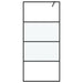 Inloopdouchewand 90x195 cm halfmat ESG-glas zwart