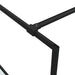 Inloopdouchewand 100x195 cm halfmat ESG-glas zwart