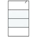 Inloopdouchewand 115x195 cm halfmat ESG-glas zwart