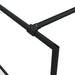 Inloopdouchewand 115x195 cm halfmat ESG-glas zwart
