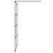 Inloopdouchewand 140x195 cm halfmat ESG-glas zwart