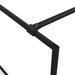 Inloopdouchewand 140x195 cm halfmat ESG-glas zwart