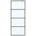 Inloopdouchewand 80x195 cm mat ESG-glas zwart