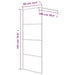 Inloopdouchewand 80x195 cm mat ESG-glas zwart