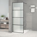Inloopdouchewand 80x195 cm mat ESG-glas zwart