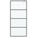 Inloopdouchewand 90x195 cm mat ESG-glas zwart