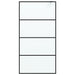 Inloopdouchewand 100x195 cm mat ESG-glas zwart