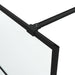 Inloopdouchewand 100x195 cm mat ESG-glas zwart