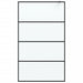 Inloopdouchewand 115x195 cm mat ESG-glas zwart