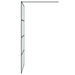 Inloopdouchewand 115x195 cm mat ESG-glas zwart