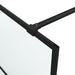 Inloopdouchewand 115x195 cm mat ESG-glas zwart