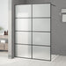 Inloopdouchewand 140x195 cm mat ESG-glas zwart