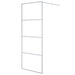 Inloopdouchewand 80x195 cm transparant ESG-glas zilverkleurig